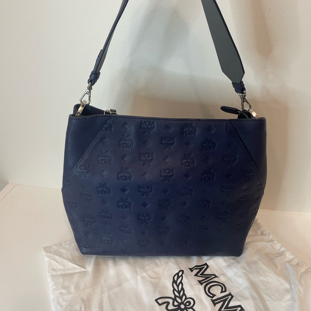 MCM Dark Blue Shoulder Bag - Picture 2 of 10